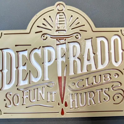 Bảng hiệu Desperado Club (Khắc) - Dungeon Crawler Carl