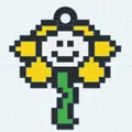 Móc khóa 3D hình Flowey từ Undertale (Phong cách Pixel) - Thumbnail 2