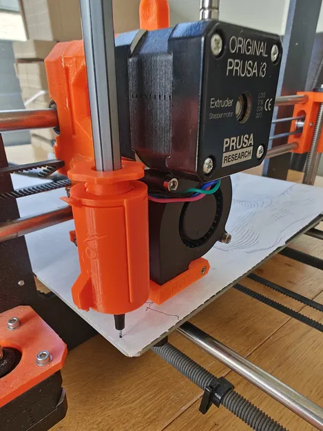 Bộ gắn bút vẽ (pen plotter) dành cho máy in 3D Prusa MK2 - Image 1