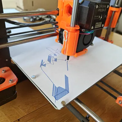 Bộ gắn bút vẽ (pen plotter) dành cho máy in 3D Prusa MK2