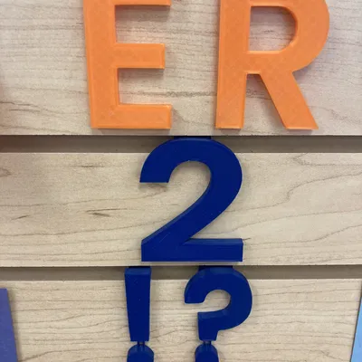 Bộ số và ký hiệu treo tường cho bảng Slat Wall