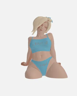 Mô hình Pinup Mercy - Overwatch dành cho người đam mê in 3D - Image 3