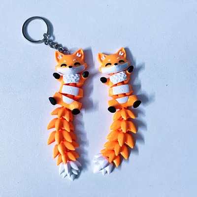 Mô hình Cáo bông linh hoạt siêu cute - Đồ chơi / Móc khóa