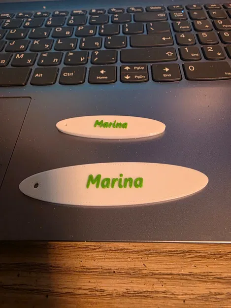 Móc khóa tên Marina cá tính - Mẫu in 3D đơn giản, đẹp mắt - Image 1