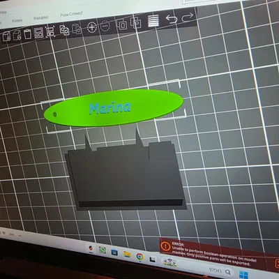 Móc khóa tên Marina cá tính - Mẫu in 3D đơn giản, đẹp mắt