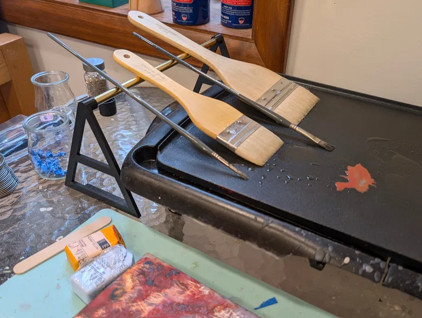 Giá đỡ cọ vẽ tranh sáp nóng (Encaustic Painting) - Image 1