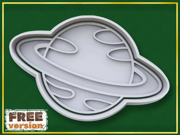 Khuôn cắt bánh hình sao Thổ (Saturn Space Cookie Cutter) - Image 1