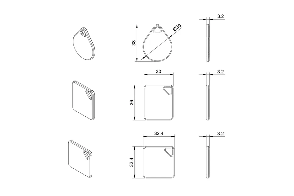 Móc khóa NFC Tag (3 kiểu dáng) - Image 8