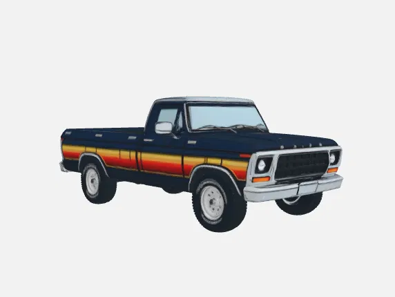 Mô hình xe bán tải cổ điển F100 dành cho người mê in 3D - Image 5