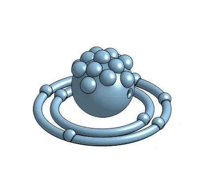 Mô hình cấu trúc nguyên tử Nitrogen in 3D giáo cụ học tập - Image 1