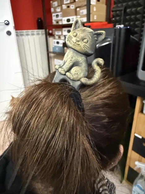 Kẹp tóc hình mèo dễ thương (Cute Cat hairclip) - Image 3