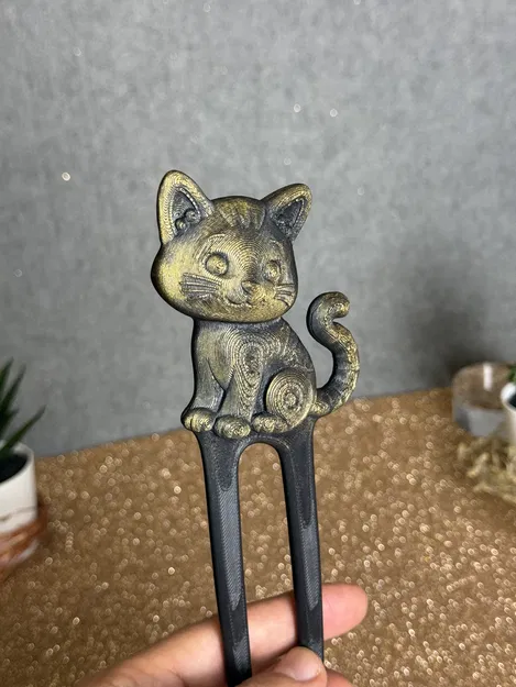 Kẹp tóc hình mèo dễ thương (Cute Cat hairclip) - Image 4