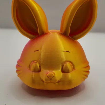 Đầu Thỏ Phục Sinh Dễ Thương – Mô Hình Decor Bàn Làm Việc