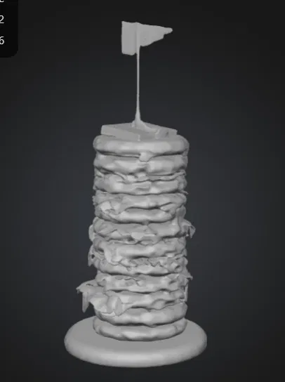 Mô hình trang trí tháp Pizza 3D độc đáo - Image 1