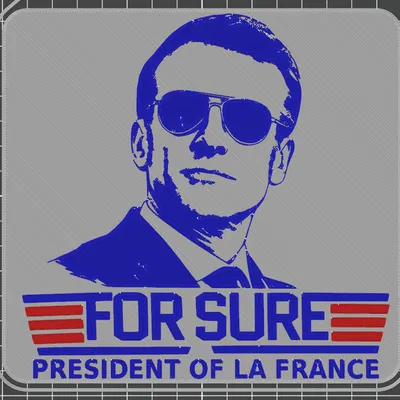 Mô hình 3D chân dung Tổng thống Pháp cực chất