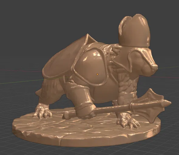 Mô hình 3D nhân vật Cleric The Badgering Bishop cho board game - Image 1