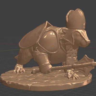 Mô hình 3D nhân vật Cleric The Badgering Bishop cho board game