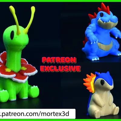 Mô hình Pokemon CROCONAW Mini - Tải file STL in 3D cực đẹp