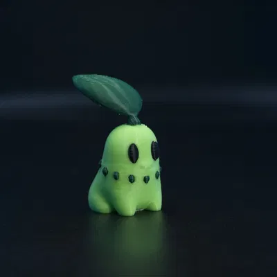 Mô hình 3D Pokemon Chikorita Chibi dễ thương để bàn