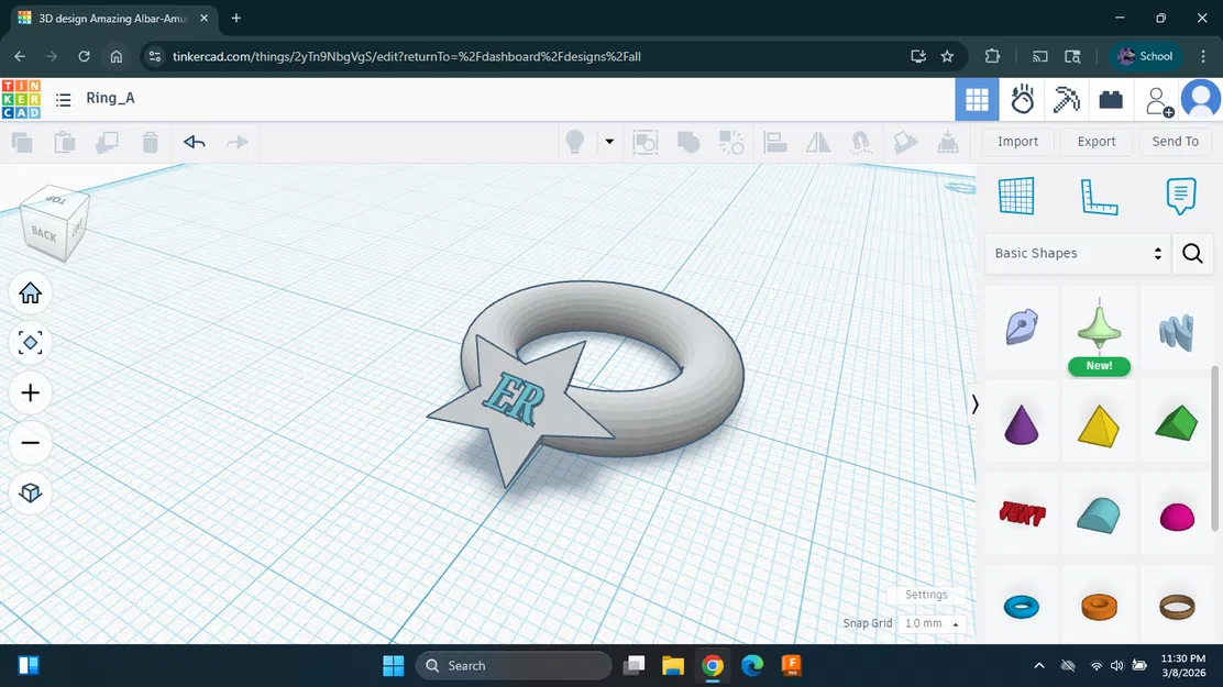 Mẫu nhẫn thời trang RingER_A in 3D cá tính và độc đáo - Image 1