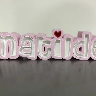 Bảng tên 3D Matilde (Matilde 3D Name Sign)