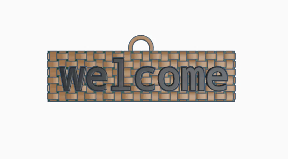 Bảng treo trang trí cửa Welcome - Mẫu in 3D xinh xắn - Image 1