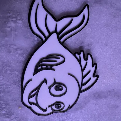 Mô hình chú cá đáng yêu (Cute Fish) trang trí in 3D độc đáo