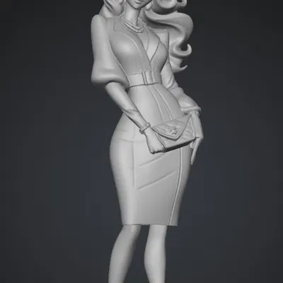 Mô hình 3D nhân vật nữ Elegance in White sang trọng