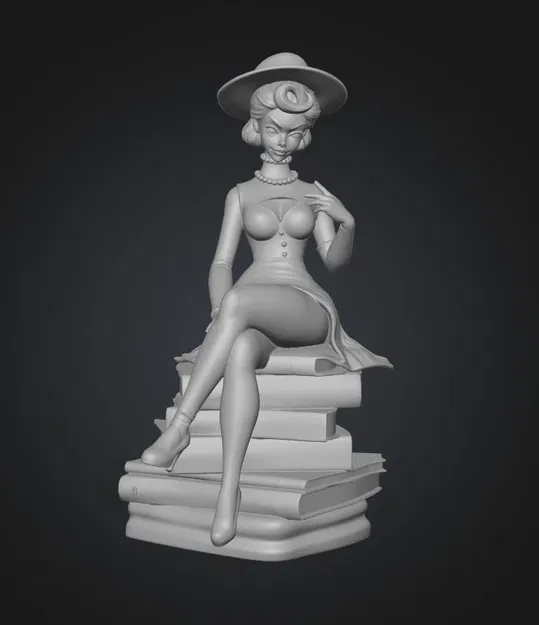 Mô hình Velvet Noir Librarian - Tượng nữ thủ thư trang trí nghệ thuật - Image 1