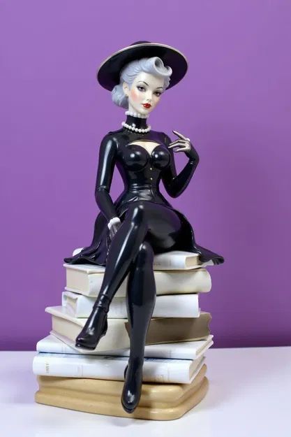 Mô hình Velvet Noir Librarian - Tượng nữ thủ thư trang trí nghệ thuật - Image 2