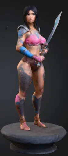 Mô hình nữ chiến binh Amazzone - Tượng 3D đầy uy lực - Image 1