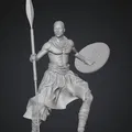 Mô hình 3D chiến binh châu Phi Spear of the Sun độc đáo - Thumbnail 1