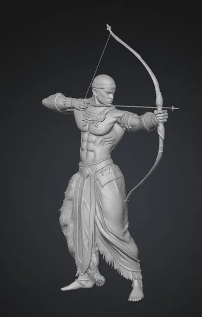 Mô hình 3D chiến binh cung thủ Ember Archer cực kỳ chi tiết - Image 1