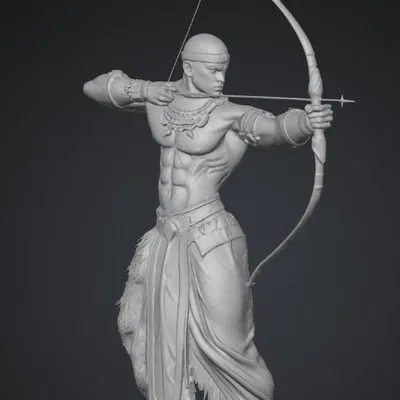 Mô hình 3D chiến binh cung thủ Ember Archer cực kỳ chi tiết