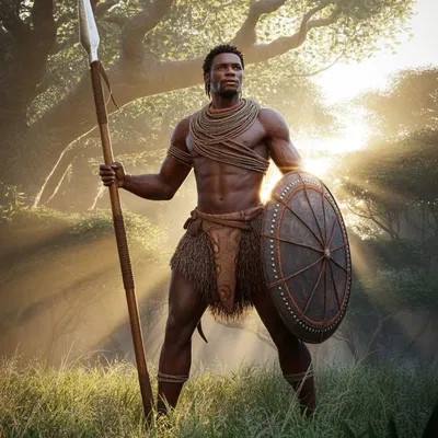 Mô hình 3D chiến binh châu Phi Dawn Warrior chi tiết sắc nét