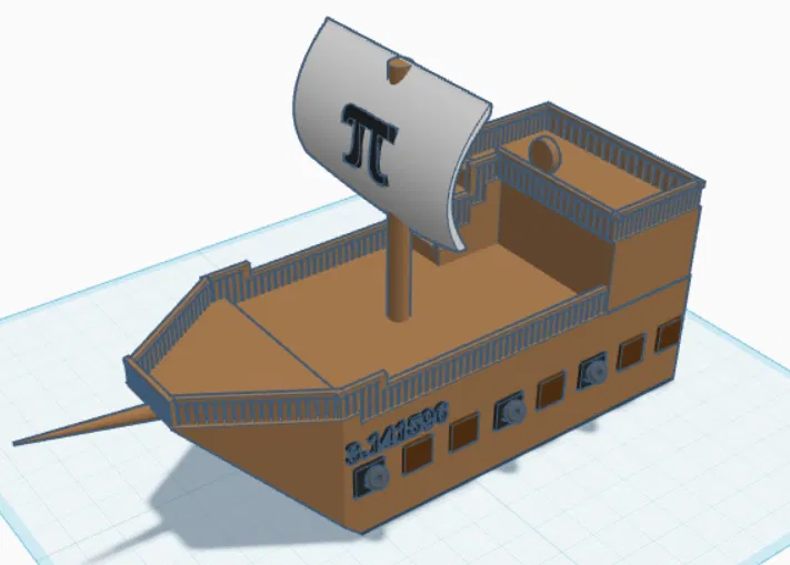 Mô hình tàu cướp biển chủ đề số Pi độc đáo cho dân mê toán học - Image 1