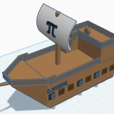 Mô hình tàu cướp biển chủ đề số Pi độc đáo cho dân mê toán học