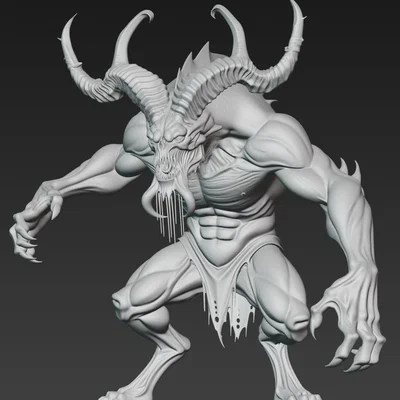 Mô hình 3D quái vật Monster 2 (Dark Fantasy) cho máy in Resin