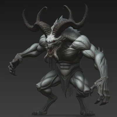 Mô hình 3D quái vật Monster 2 (Dark Fantasy) cho máy in Resin