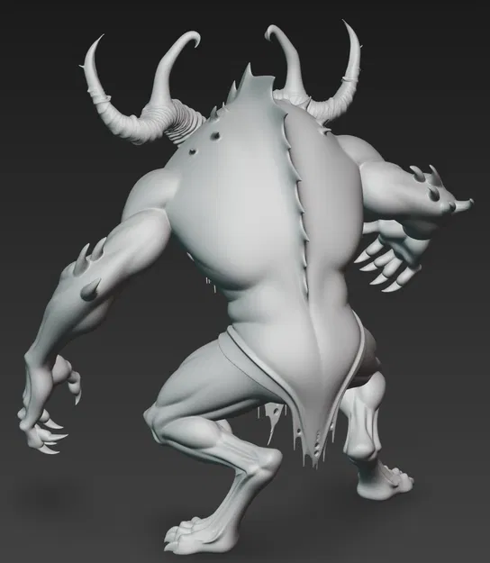 Mô hình 3D quái vật Monster 2 (Dark Fantasy) cho máy in Resin - Image 4