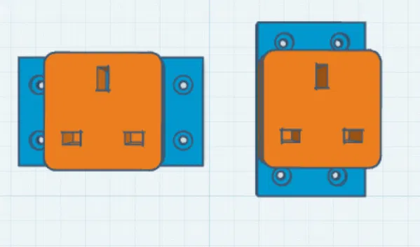 Giá treo phích cắm chuẩn UK gắn tường - Image 2