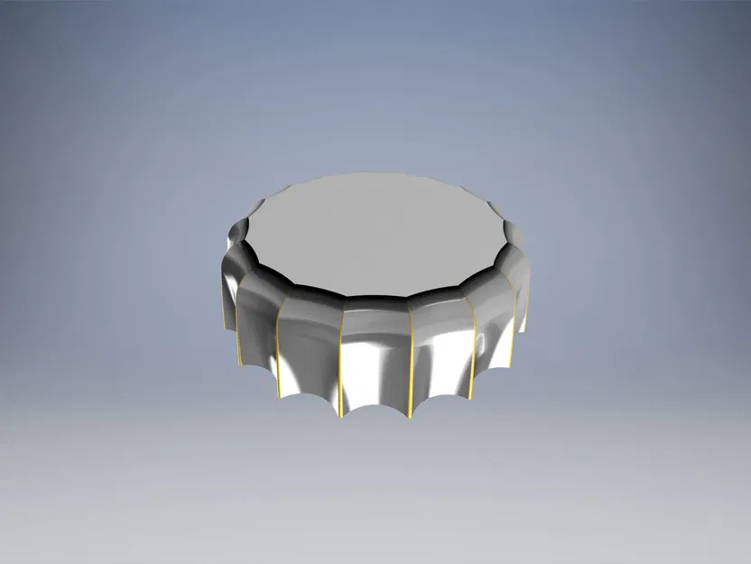 Mẫu thiết kế nắp chai (bottle cap) cổ điển cho in 3D - Image 1