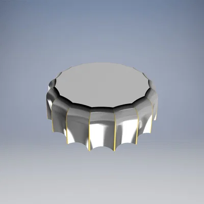 Mẫu thiết kế nắp chai (bottle cap) cổ điển cho in 3D