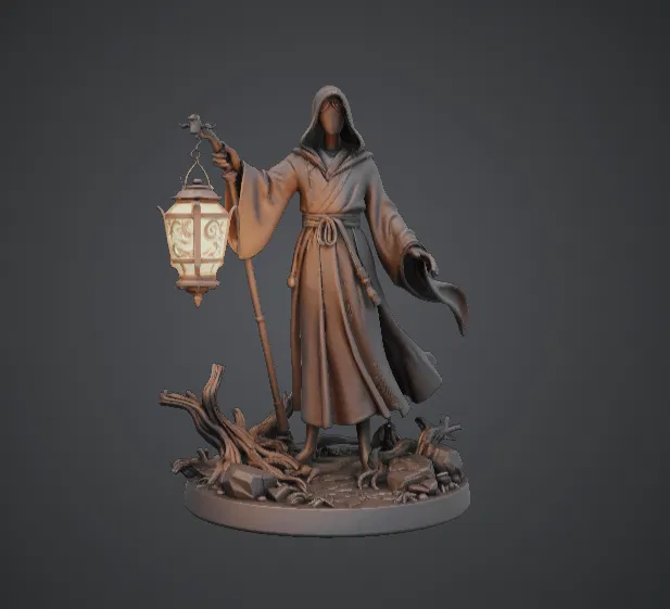 Hooded Lantern Keeper – Người Dẫn Lối Bí Ẩn Trong Truyền Thuyết Cầm Đèn Lồng - Image 1