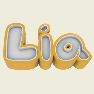 Bảng Tên 3D Lia Đẹp Mắt