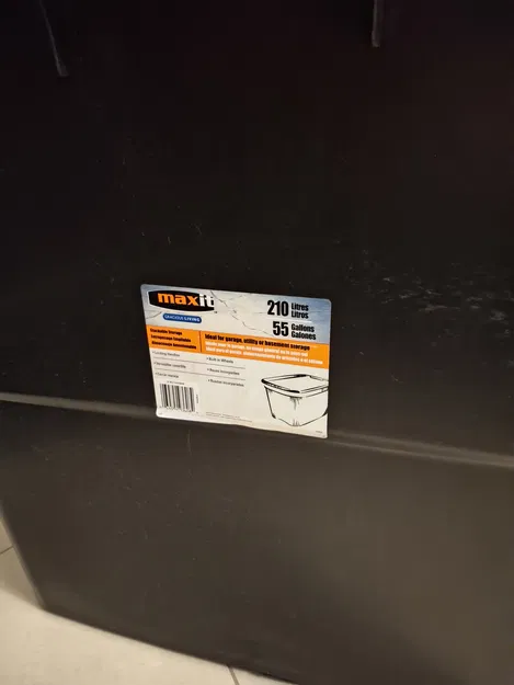 Bánh xe thay thế cho thùng nhựa lưu trữ MaxIt 55 gallon in 3D - Image 2