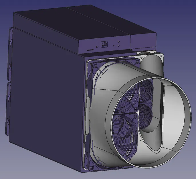 Ống dẫn khí 200mm cho Antminer S19 Pro ( ! CHƯA KIỂM CHỨNG ! ) - Image 1