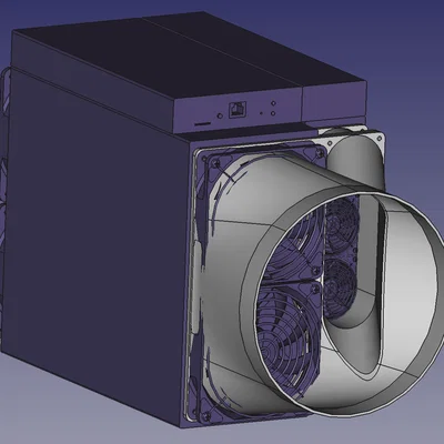 Ống dẫn khí 200mm cho Antminer S19 Pro ( ! CHƯA KIỂM CHỨNG ! )