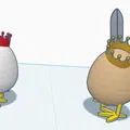 Mô hình những chú trứng chiến binh (Egg Kings Fighting) in 3D - Thumbnail 1