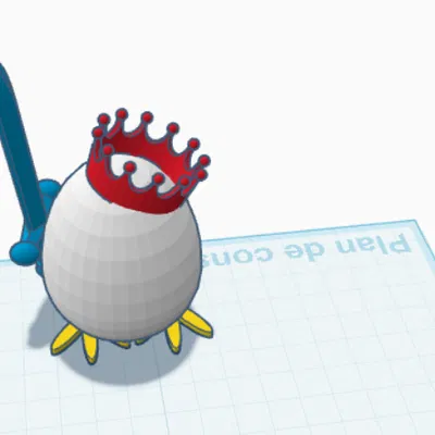 Mô hình những chú trứng chiến binh (Egg Kings Fighting) in 3D